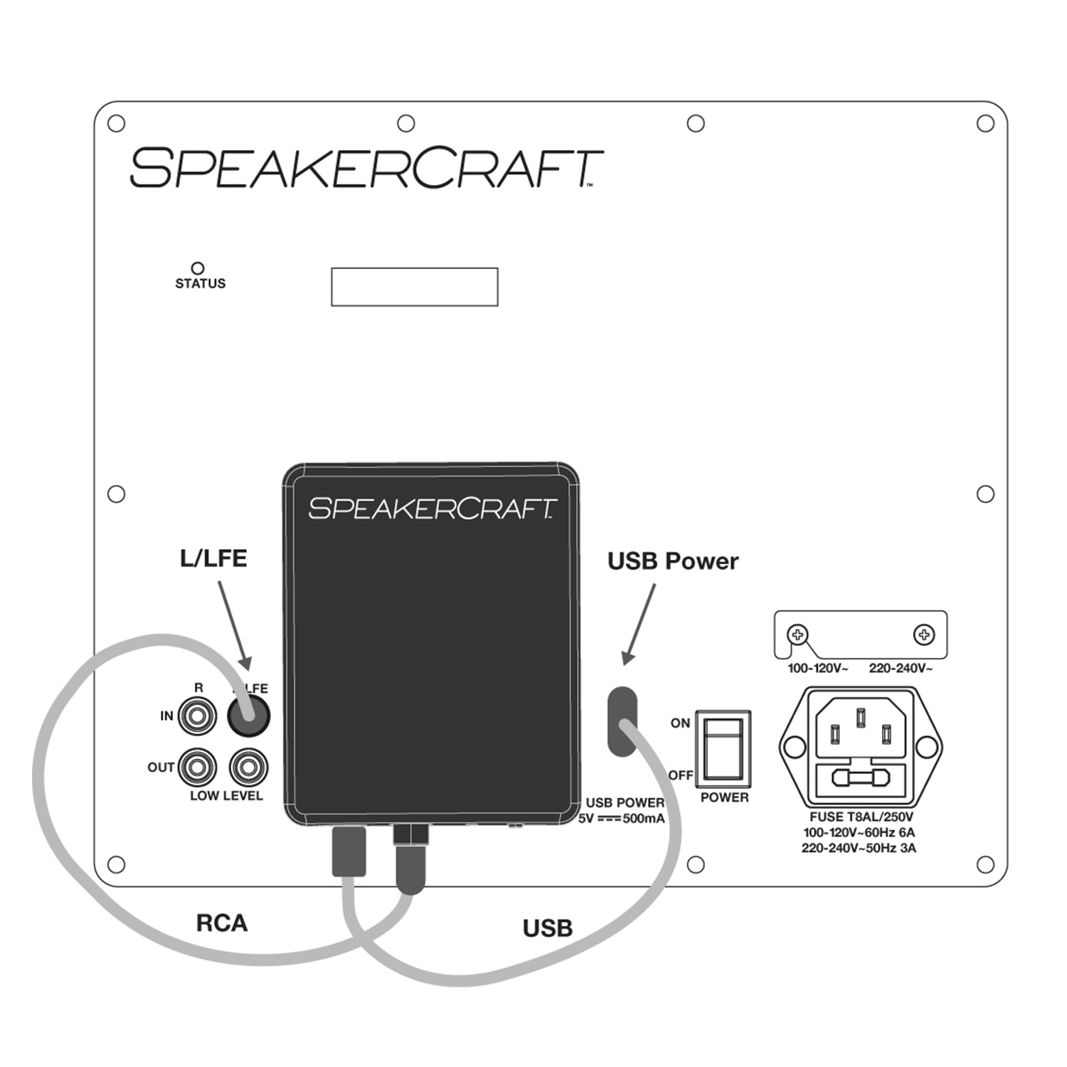 Nice/SpeakerCraft Wireless Subwoofer Kit - Front view