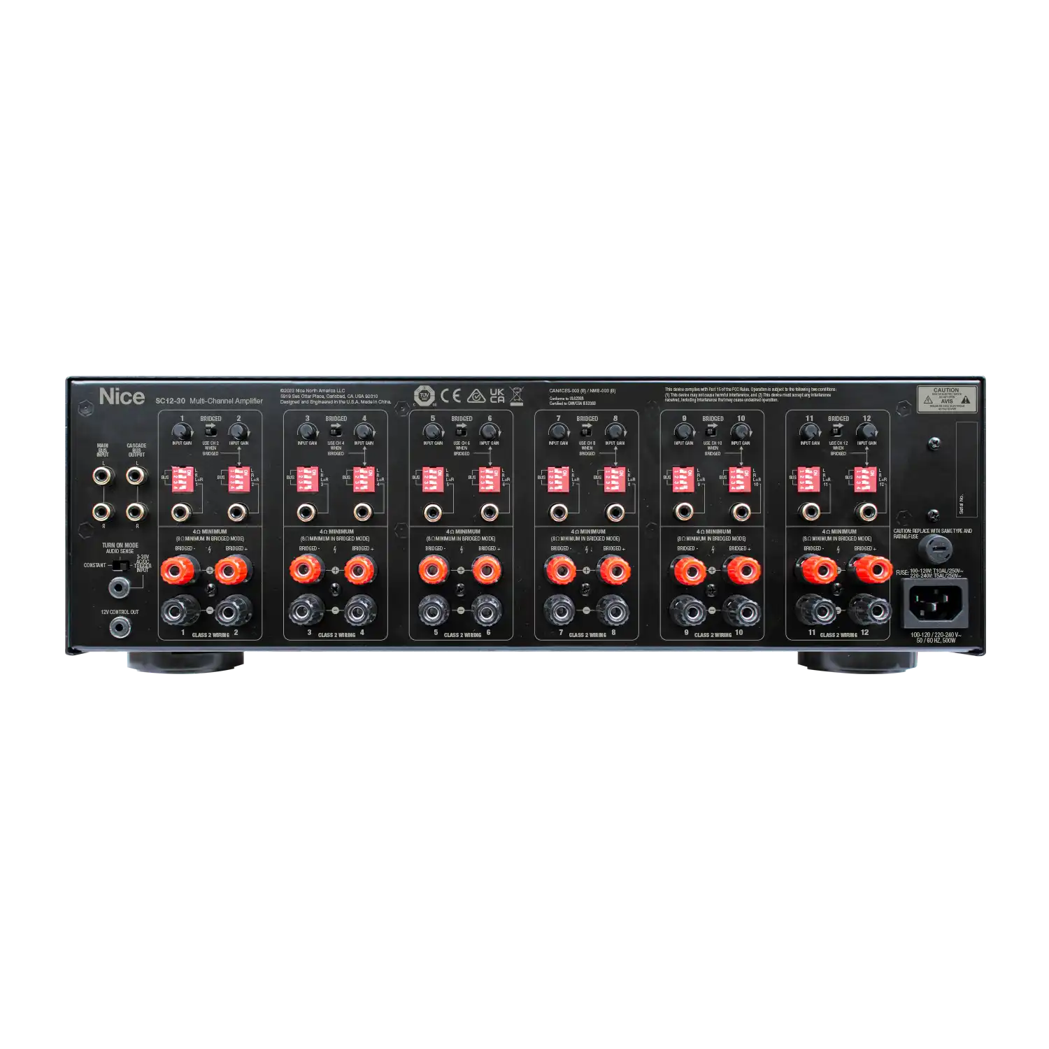 Nice/SpeakerCraft SC12-30 12-Channel Amplifier Front View