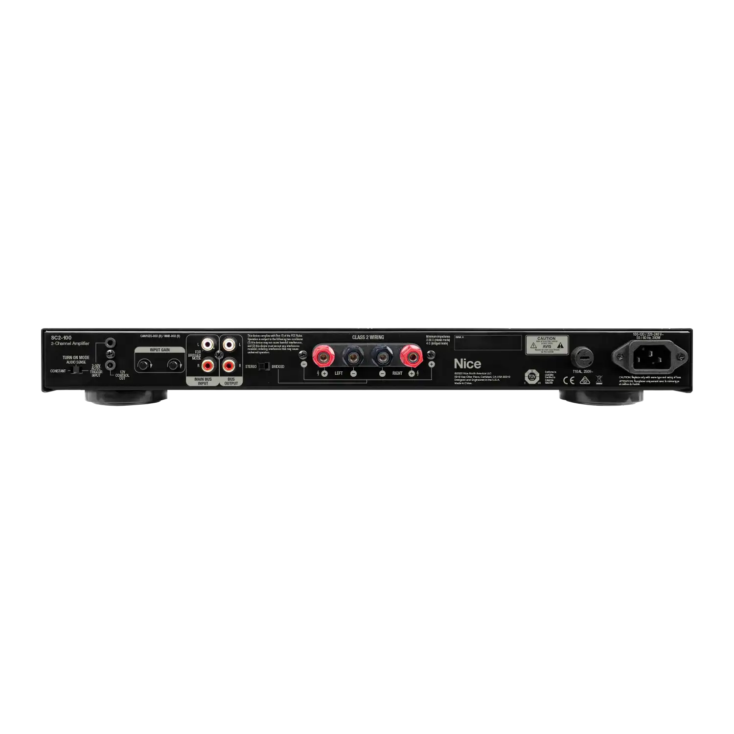 Nice/SpeakerCraft SC2-100 Single Zone Amplifier - Alternate View